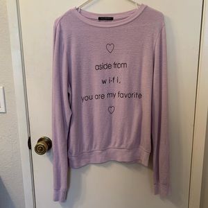 Wildfox Tops - Wild fox purple graphic sweater Wildfox Tops - Wild fox purple graphic sweater